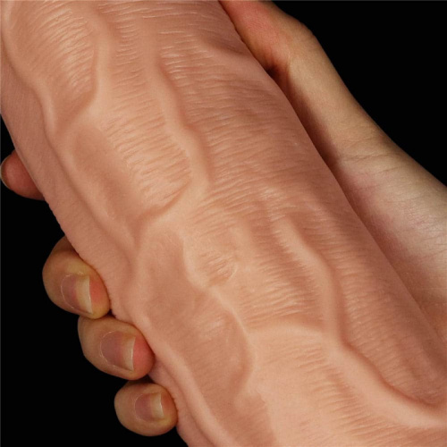 LoveToy Realistic Curved Dildo Flesh 9.5'' - Реалістичний фалоімітатор на присосці, 24х6.6 см - купити в Києві, Україні